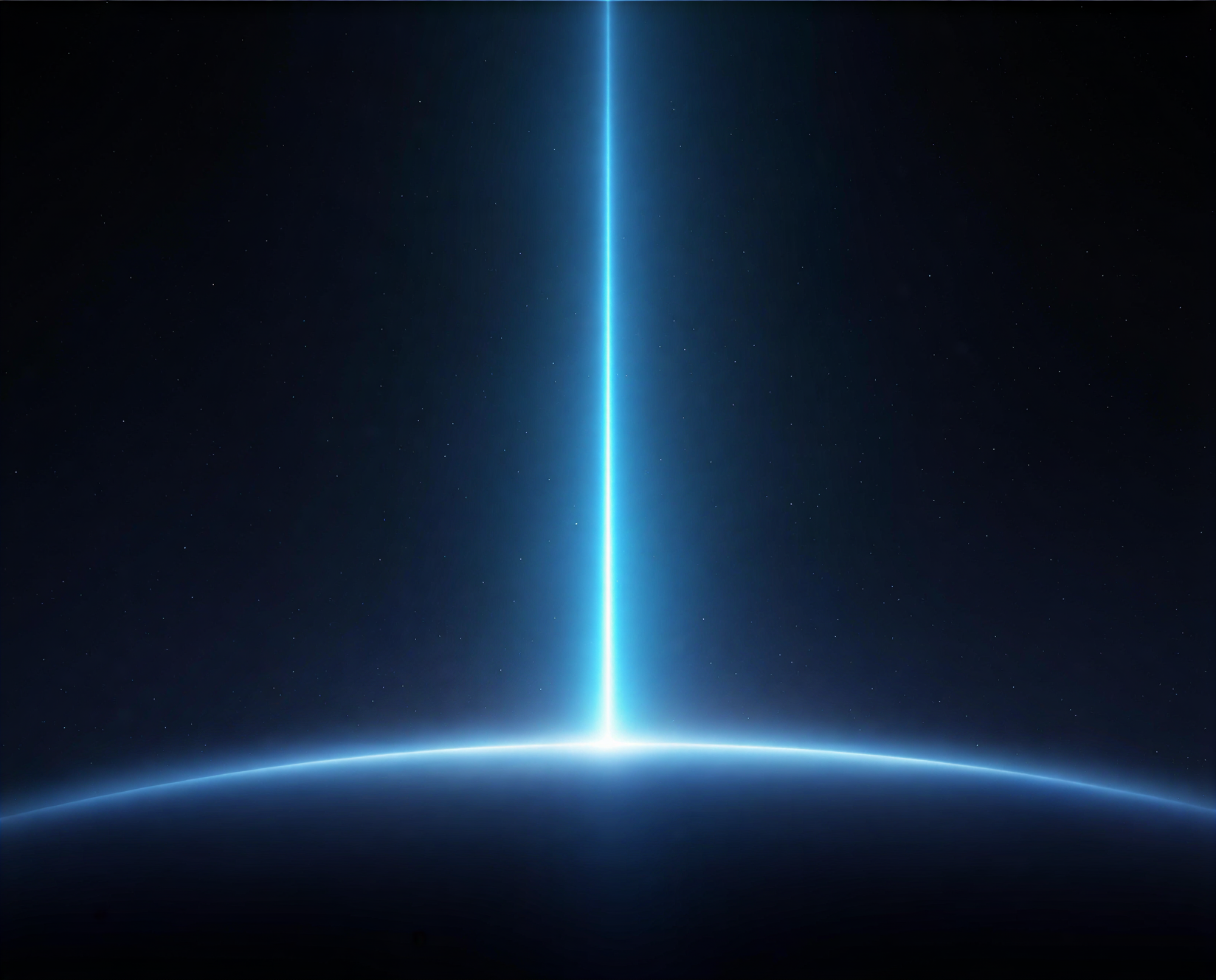 Earth from space with light beam